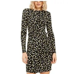 MICHAEL Michael Kors Tossed Lilies Ruffle Long Sleeve Dress Size L. NWOT!!